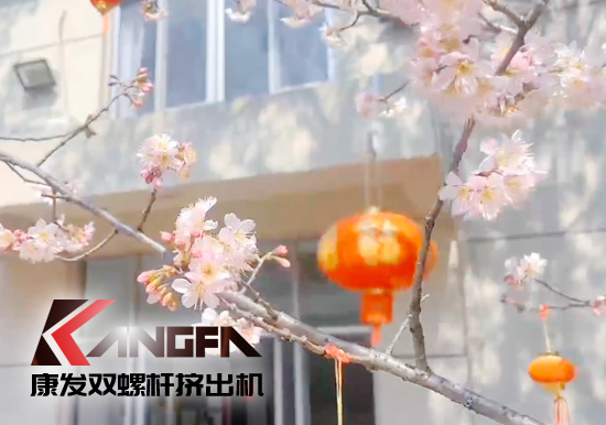 人间芳菲三月天——康发双螺杆挤出机厂区一角掠影
